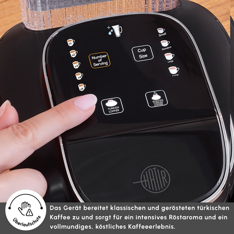 Karaca Hatır Aqua Wassertank Automatische Türkische Kaffeemaschine Schwarz