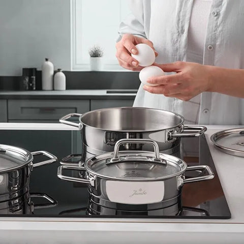 Jumbo Assos 6-Piece Midi Steel Double-Handled Egg Pan Set