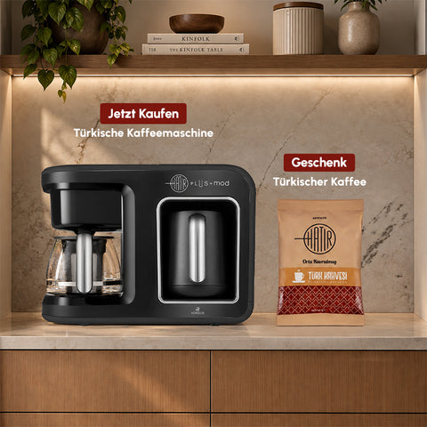 Karaca Hatır Plus Mod 5 in 1 Essential Kahve Makinesi Black Chrome, 1385W