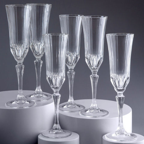 RCR Adagio 6-Piece Flute Glass Set 180 ml  
