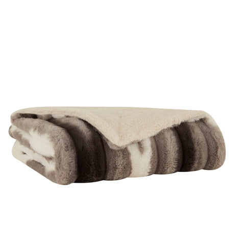 Karaca Rabbit Graue Sherpa Decke 130x150