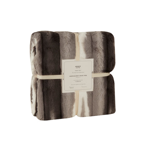 Karaca Rabbit Gri Sherpa Battaniye 150x200