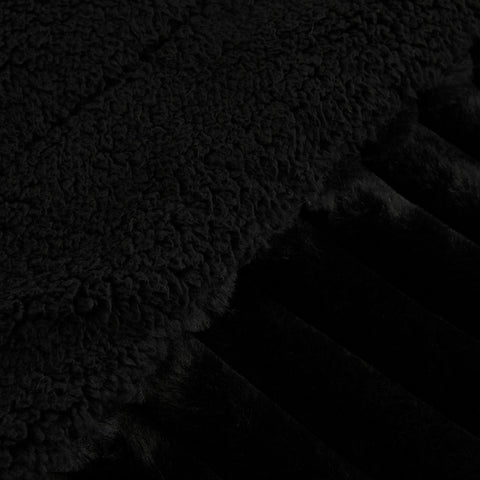 Karaca Stripe Sherpa Schwarze Decke 150x200