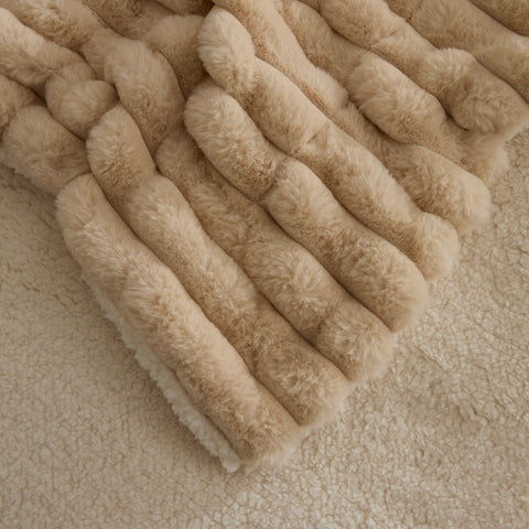 Karaca Rabbit Sher Einzelbettdecke Beige