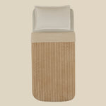 Karaca Stripe Sherpa Beige Decke 130x150