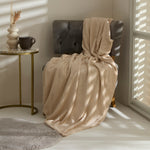 Karaca Leaves Ecru Welsoft TV Decke 130x150