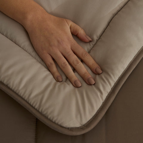 Karaca Double Face comforter Beige-Mocha 155x220  