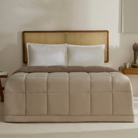 Karaca Double Face Bettdecke Beige-Mocha 200X200