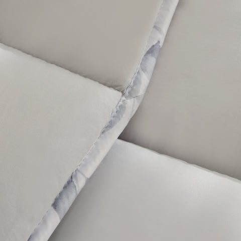 Karaca Leaf Gray Single Comforter Set 135x200+50x70
