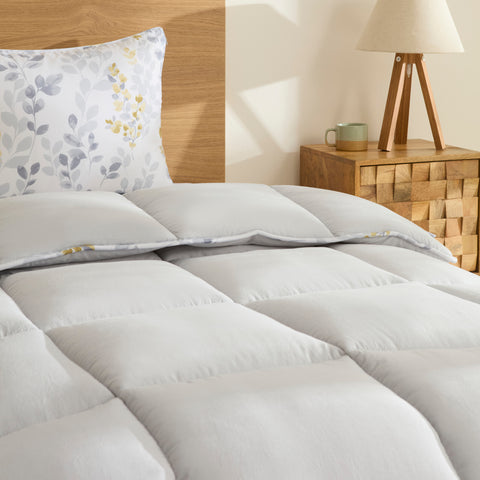 Karaca Leaf Gray Single Comforter Set 155x220+50x70