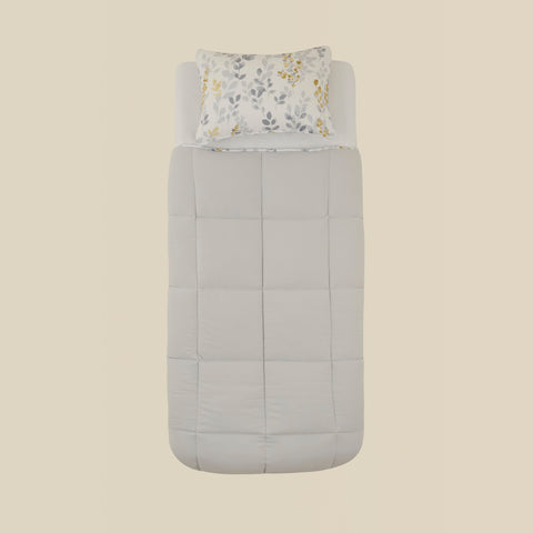 Karaca Leaf Gray Single Comforter Set 155x220+50x70