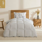 Karaca Leaf Gray Single Comforter Set 155x220+50x70