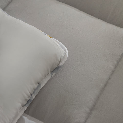 Karaca Loretta Nevresim Seti Çift Kişilik 200 x 220 cm, %100 Pamuk, Sarı