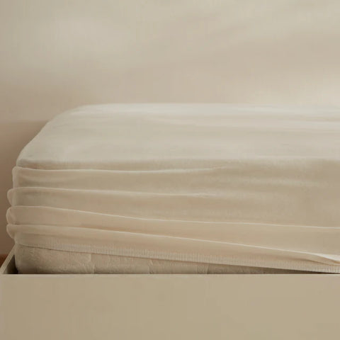 Karaca Home Jersey Spannbettlaken, 160x200+30 cm, Creme