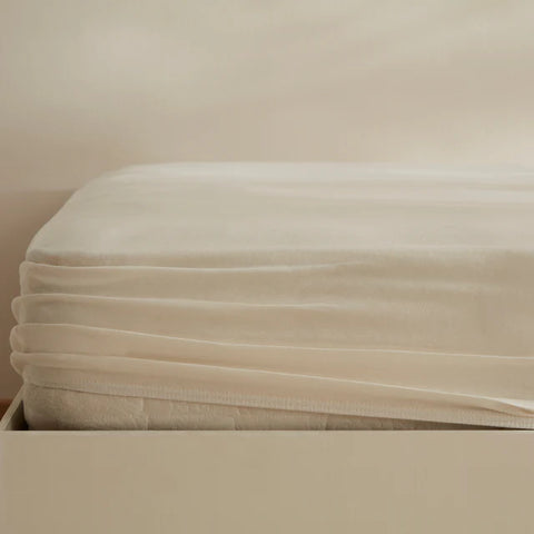 Karaca Home Jersey Fitted Sheet, 180x200+30cm, Cream
 