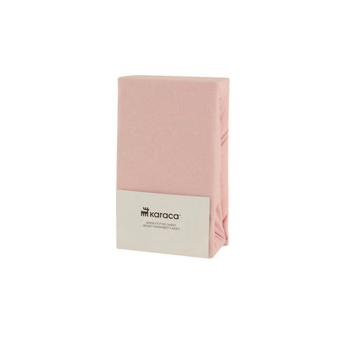 Karaca Home Jersey Spannbettlaken, 160x200+30cm, Dusty Pink