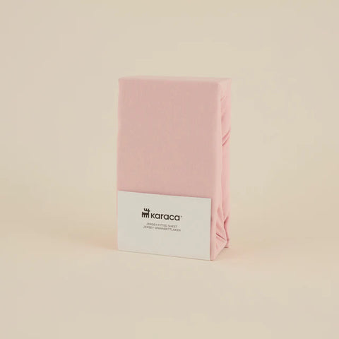 Karaca Home Jersey Spannbettlaken, 160x200+30cm, Dusty Pink