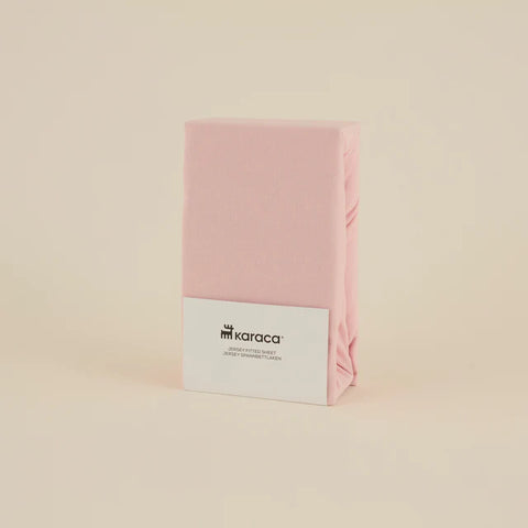 Karaca Home Jersey Fitted Sheet, 100x200+30cm, Dusty Pink
 