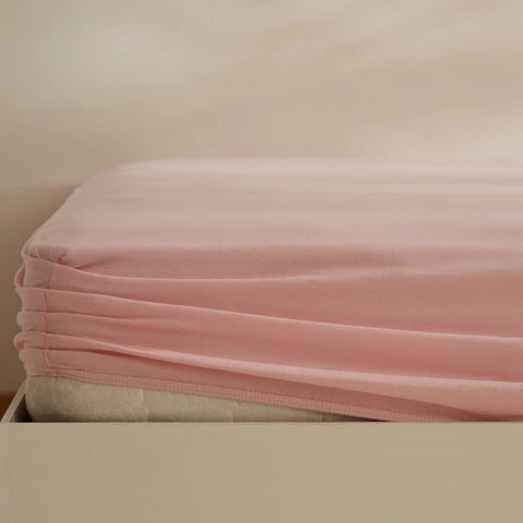 Karaca Home Jersey Fitted Sheet, 100x200+30cm, Dusty Pink
 
