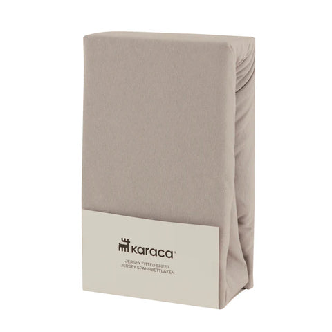 Karaca Home Jersey Spannbettlaken, 100x200+30 cm, Grau