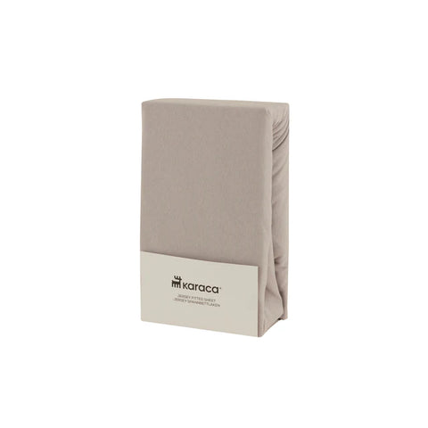 Karaca Home Jerseystretch Fitted Sheet, 180x200+30cm, Grey