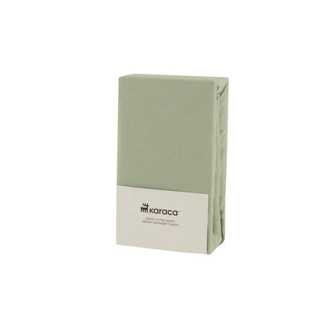 Karaca Home Jersey Fitted Sheet, 180x200+30cm, Mint
 