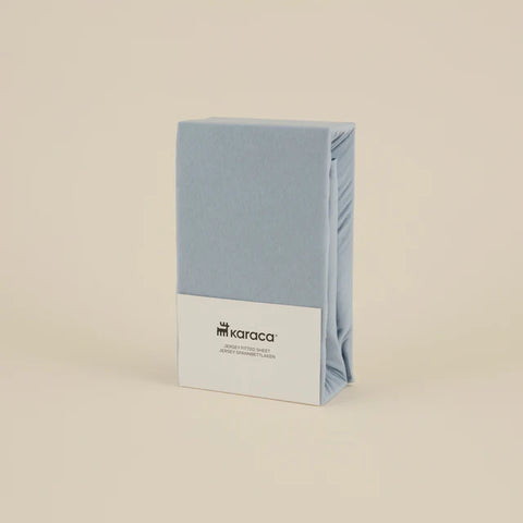 Karaca Home Jersey Spannbettlaken, 140x200+30 cm, Blau