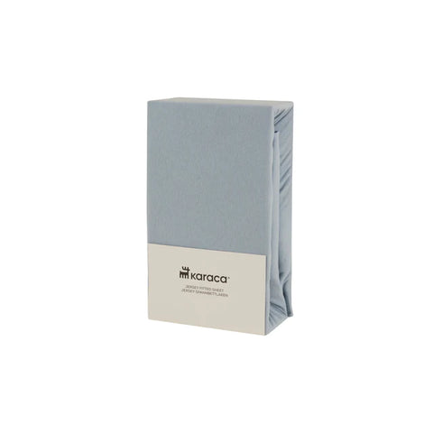 Karaca Home Jersey Fitted Sheet, 120x200+30cm, Blue
 