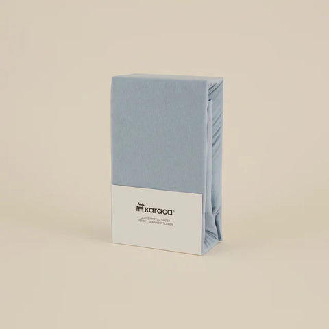 Karaca Home Jersey Fitted Sheet, 200x200+30cm, Blue
 