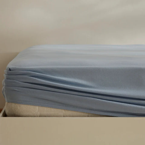 Karaca Home Jersey Fitted Sheet, 120x200+30cm, Blue
 