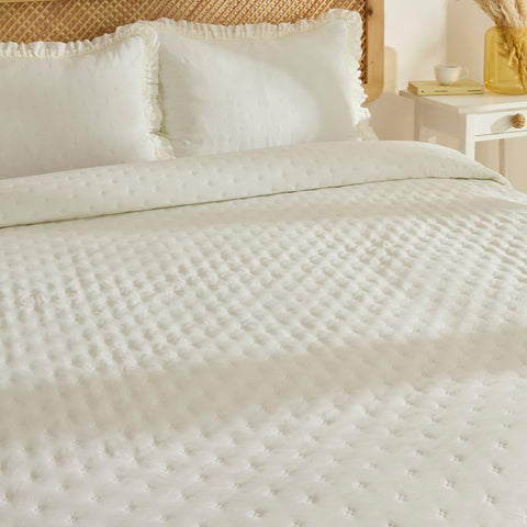 Fiona Bedspread Set Ecru 230x240cm + 2(50x70) cm
