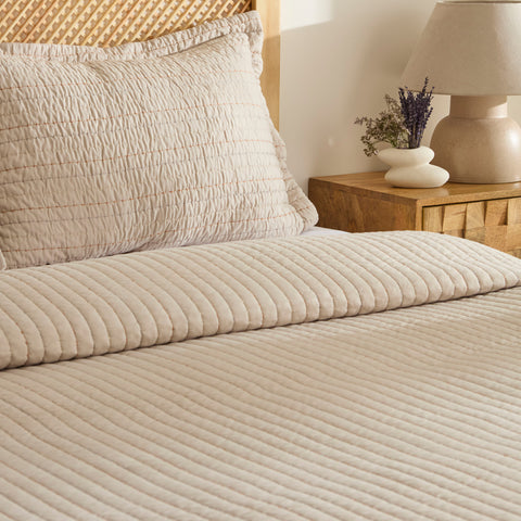 Manon Bedspread Set, Double, Beige