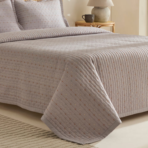 Margot Bedspread Set Grey 230x240cm + 2(50x70) cm