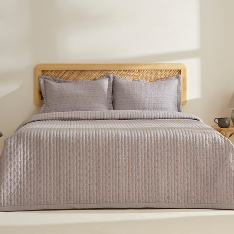 Margot Bedspread Set Grey 230x240cm + 2(50x70) cm