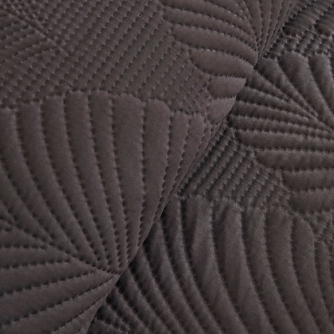 Leaf Yatak Örtüsü Seti Antrasit 230x240 Cm + 2 (50x70 Cm)