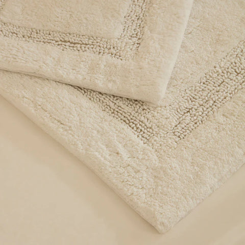 Karaca Pauline Badvorleger-Set, 60 × 90 cm + 40 × 60 cm, Offwhite