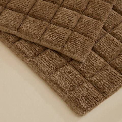 Karaca Simon Badvorleger-Set, 60 × 90 cm + 40 × 60 cm, Braun