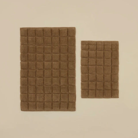 Karaca Simon Badvorleger-Set, 60 × 90 cm + 40 × 60 cm, Braun