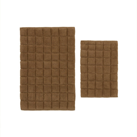 Karaca Simon Badvorleger-Set, 60 × 90 cm + 40 × 60 cm, Braun