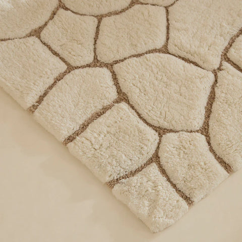 Karaca Stone Badvorleger, 50 × 80 cm, Offwhite