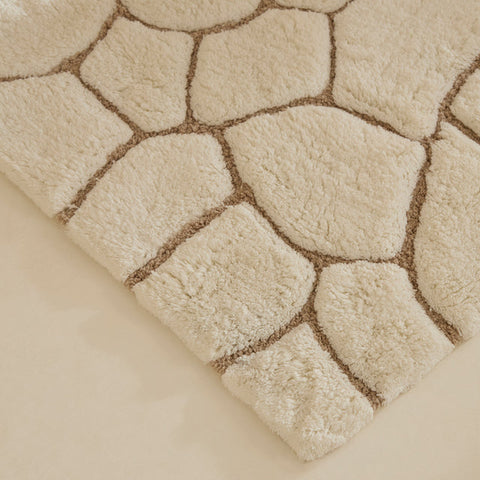 Karaca Stone Badvorleger, 60 × 100 cm, Offwhite