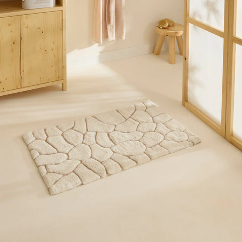 Karaca Stone Badvorleger, 60 × 100 cm, Offwhite