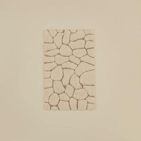 Karaca Stone Badvorleger, 50 × 80 cm, Offwhite