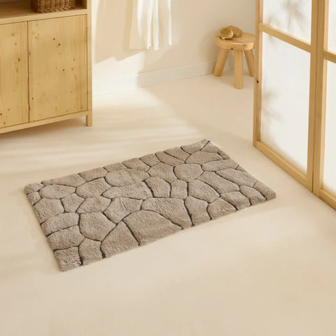 Karaca Stone Badvorleger, 60 × 100 cm, Grau