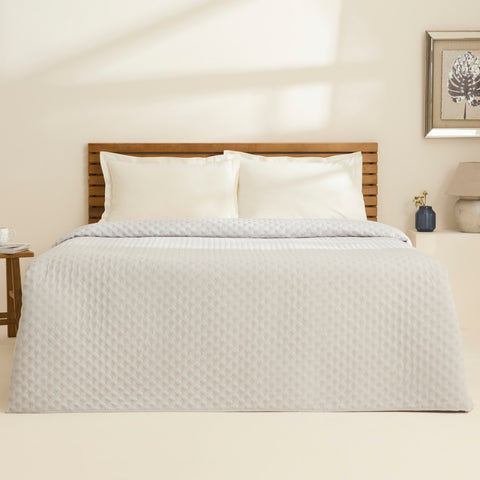 Karaca Ines Tagesdecken-Set, Doppelbett, Grau
