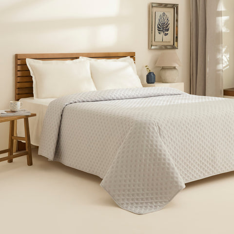 Karaca Ines Tagesdecken-Set, Doppelbett, Grau