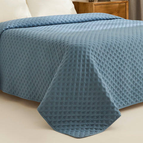 Karaca Ines Tagesdecken-Set, Doppelbett, Dunkelblau