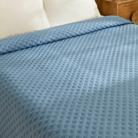Karaca Ines Tagesdecken-Set, Doppelbett, Dunkelblau