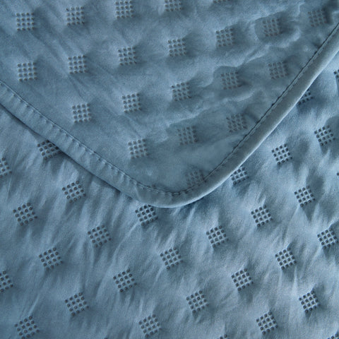 Karaca Ines Tagesdecken-Set, Doppelbett, Dunkelblau