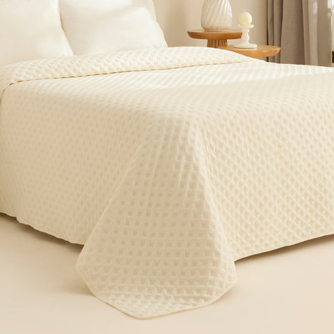 Karaca Ines Tagesdecken-Set, Doppelbett, Ecru